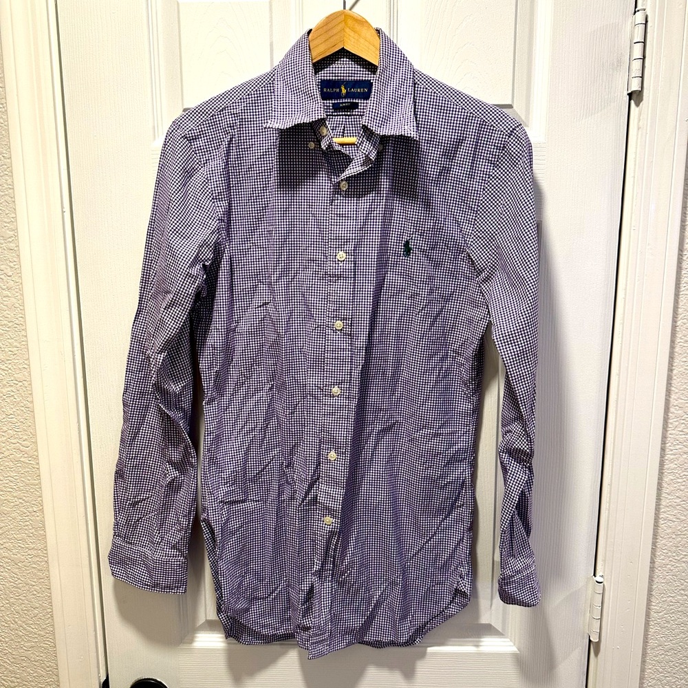 Ralph Lauren Button Down Dress Shirt - Size Small 14.5 32/33 - Slim Fit